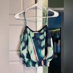 love, Fire Blue and Green Patterned Camisole